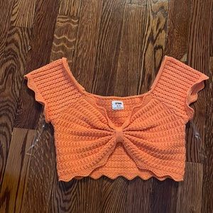 Orange crochet top